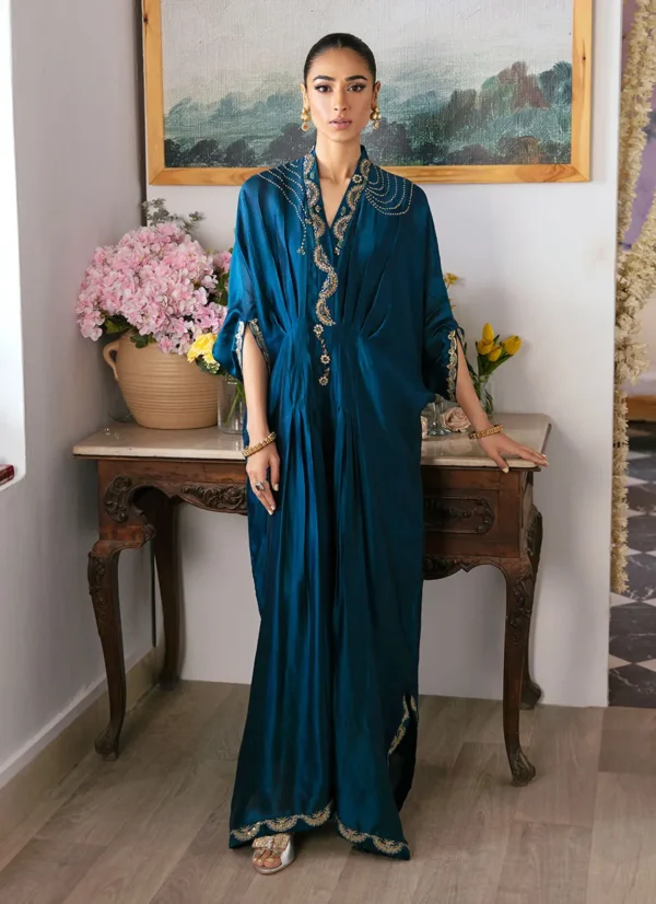 Nami Teal Kaftan – Farah Talib Aziz